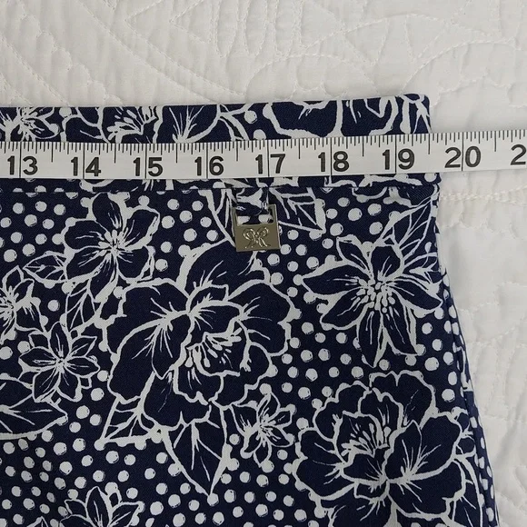 *๐ Rafaella Comfortable Stretchy Skort Mediterranean Blue Floral, Size XXL, NEW - Picture 8 of 9
